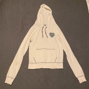 Pink Victoria’s Secret zip up hoodie XS